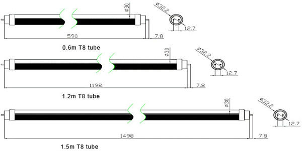 Tubo tipo Grille T8 LED